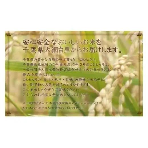 ＜6ヶ月定期便＞2年連続特A評価！千葉県産コシヒカリ10kg×6ヶ月連続 計60kg E021