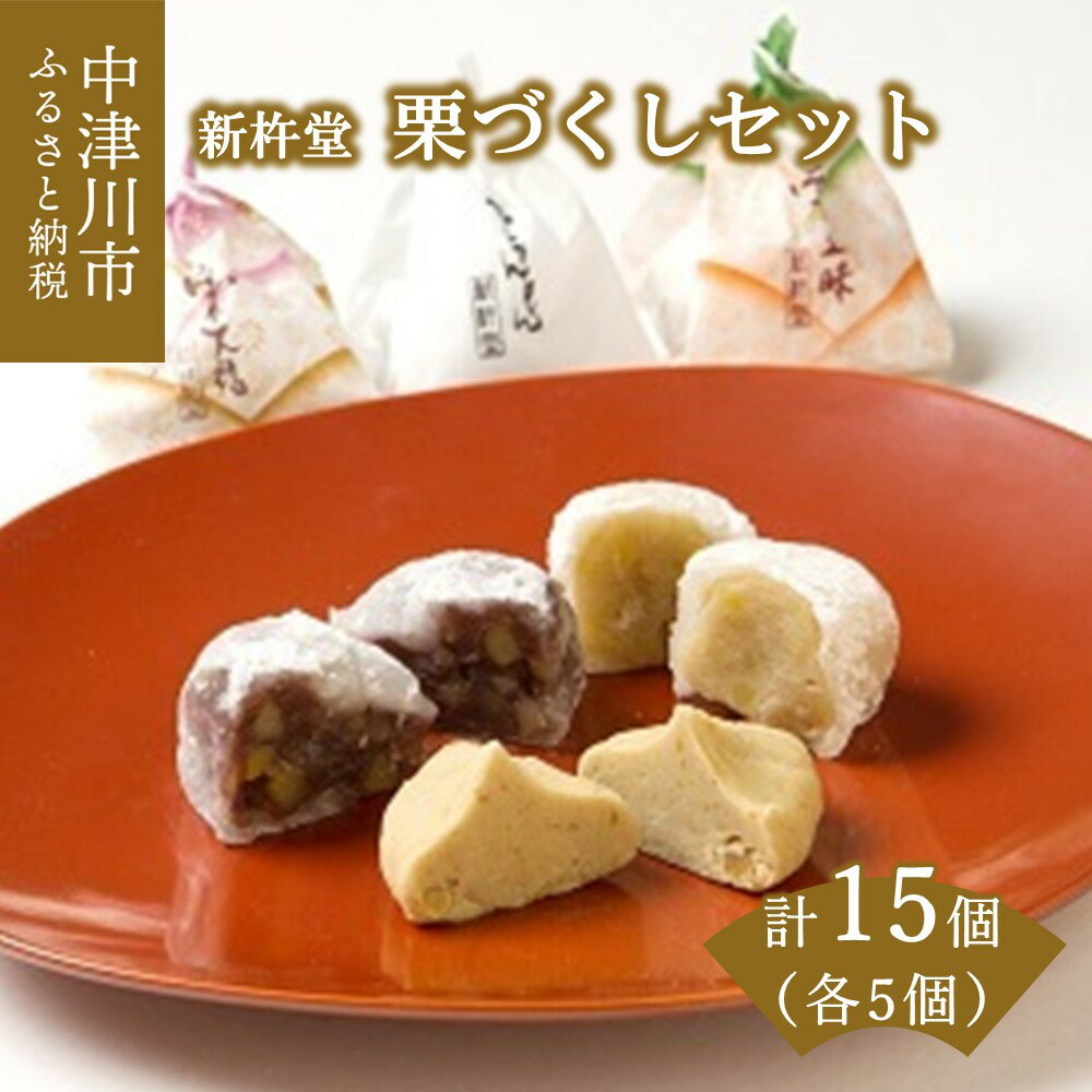 【ふるさと納税】新杵堂 栗きんとん発祥の地 栗づくしセット 計15個 粒栗大福 粒栗三昧 人気 スイーツ ギフト 栗菓子 和菓子 菓子 中津川銘菓 お取り寄せ グルメ 岐阜県 中津川市 送料無料 F4N-0767