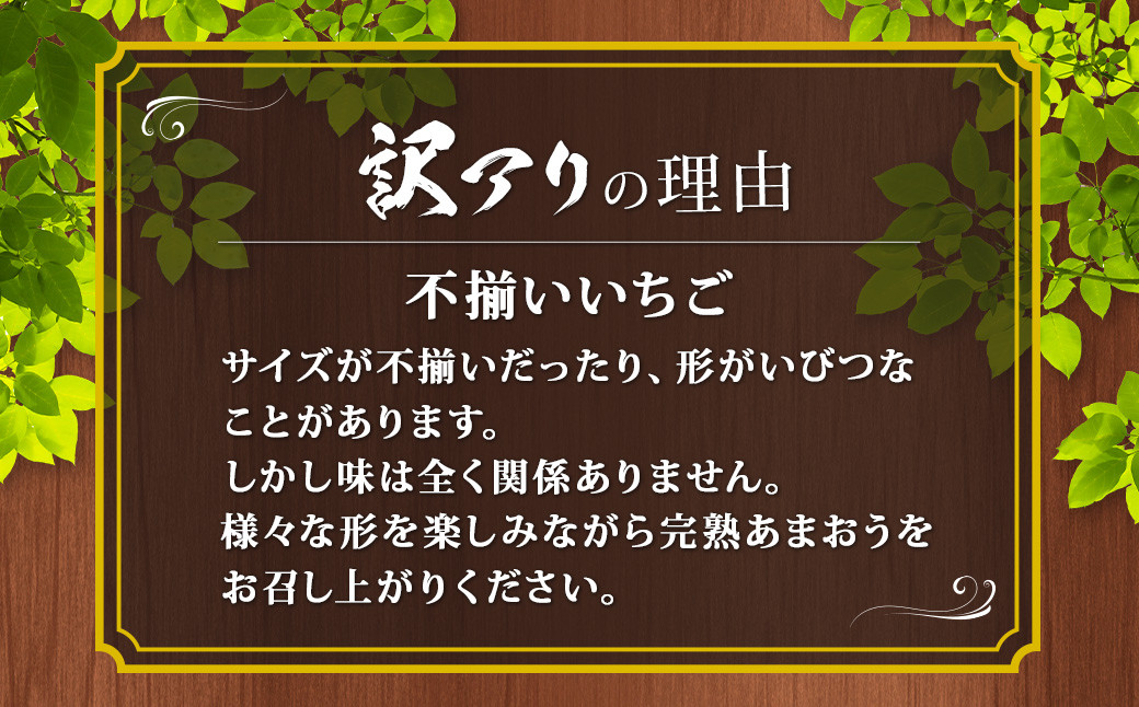 【訳あり】完熟あまおう 4パック