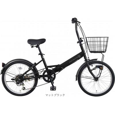 ふるさと納税 四日市市 オリタタミ自転車20型6段変速　LEDオートライト　マットブラック