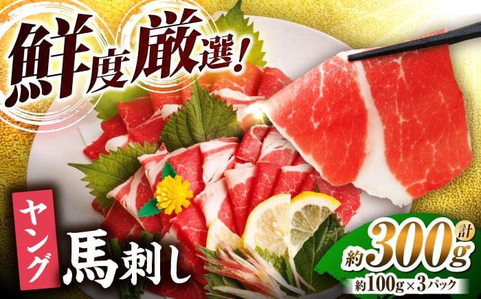 馬刺し ヤング 馬刺し 馬肉 桜肉 馬 肉 便利 小分け 3パック タレ付き 歯ごたえ 冷凍 刺身 九州 熊本県 送料無料 