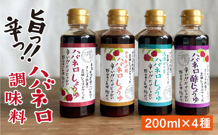 ハバネロ調味料 200ml 4本セット【シェフのごはんやさん四季彩】 【いとしまごころ】 [ACC008]