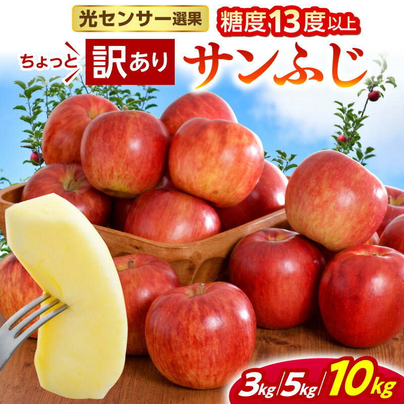 【ふるさと納税】【先行受付】★レビュー高評価★【 2026年 訳あり 】 サンふじ ( 内容量が選べる 3kg 5kg 10kg / 配送時期が選べる 11月～3月 ) | りんご 林檎 アップル 3キロ 5キロ 10キロ 不揃い 規格外 果物 くだもの フルーツ 秋 旬 常温 青森県 五所川原市