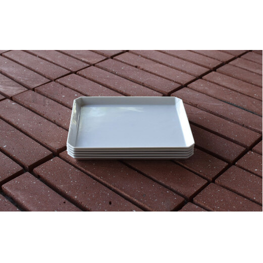 1616/ TY Square Plate 200 White 5枚セット 有田焼 器 皿 白 ホワイト A35-228_イメージ2