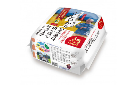 【6ヶ月定期便】新潟県佐渡産コシヒカリ　パックご飯180g×36個【産地・生産者限定米】