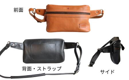 【革工房Japlish】スリムボディバッグ【グリーン】メンズに人気のスマートデザイン＜福岡市の本革製品＞