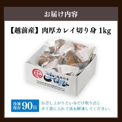 ふるさと納税 越前町 【のし付】肉厚!越前産カレイ切り身　1kg入 |  | 03