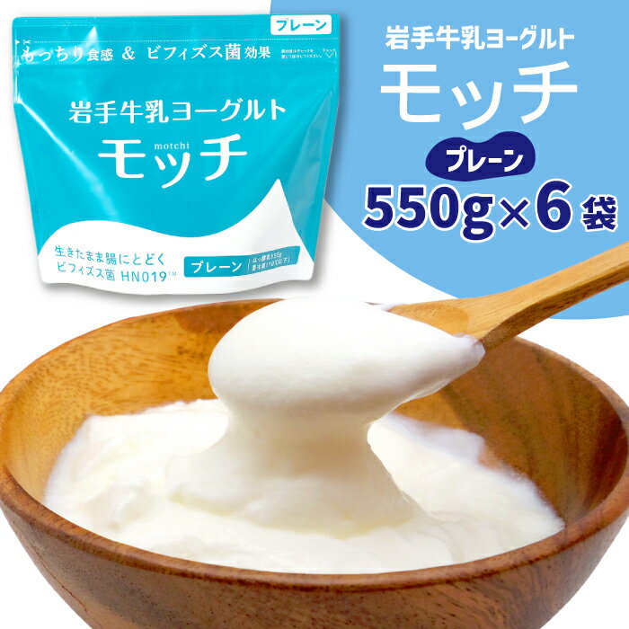 ヨーグルト 岩手牛乳ヨーグルト「モッチ」（プレーン 6袋）もっちり 食感 酸味 岩手県産 牛乳 使用 乳酸菌 低温 発酵 パウチ よーぐると ビフィズス菌 シンバイオティクス 腸内環境 整える【株式会社岩手牛乳】 岩手県 滝沢市 送料無料