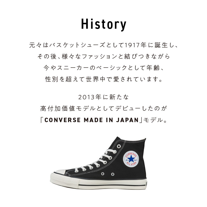 CANVAS ALL STAR J HI BLACK(25.0cm)_CANVAS BLACK スニーカー 黒 1足 サイズ 25.0cm キャンバス生地 すっきり フォルム ハイカット 履き心地 快