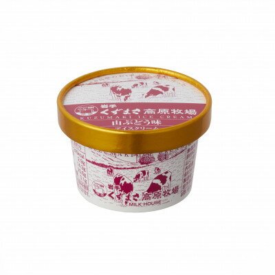 【ふるさと納税】【毎月定期便】くずまき高原牧場 アイスクリーム4個セット【山ぶどう味】全2回【配送不可地域：離島】【4078437】