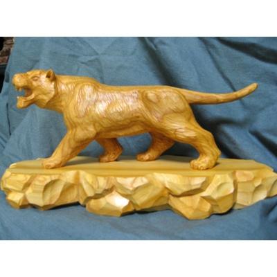 ふるさと納税 高山市 飛騨一位一刀彫　猛虎(中) f123