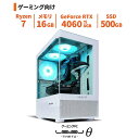 【ふるさと納税】パソコン工房 ミニタワーゲーミングPC Ryzen 7/4060 Ti/ピラーレス/222 Windows 11 メモリ 16GB ストレージ500GB SSD