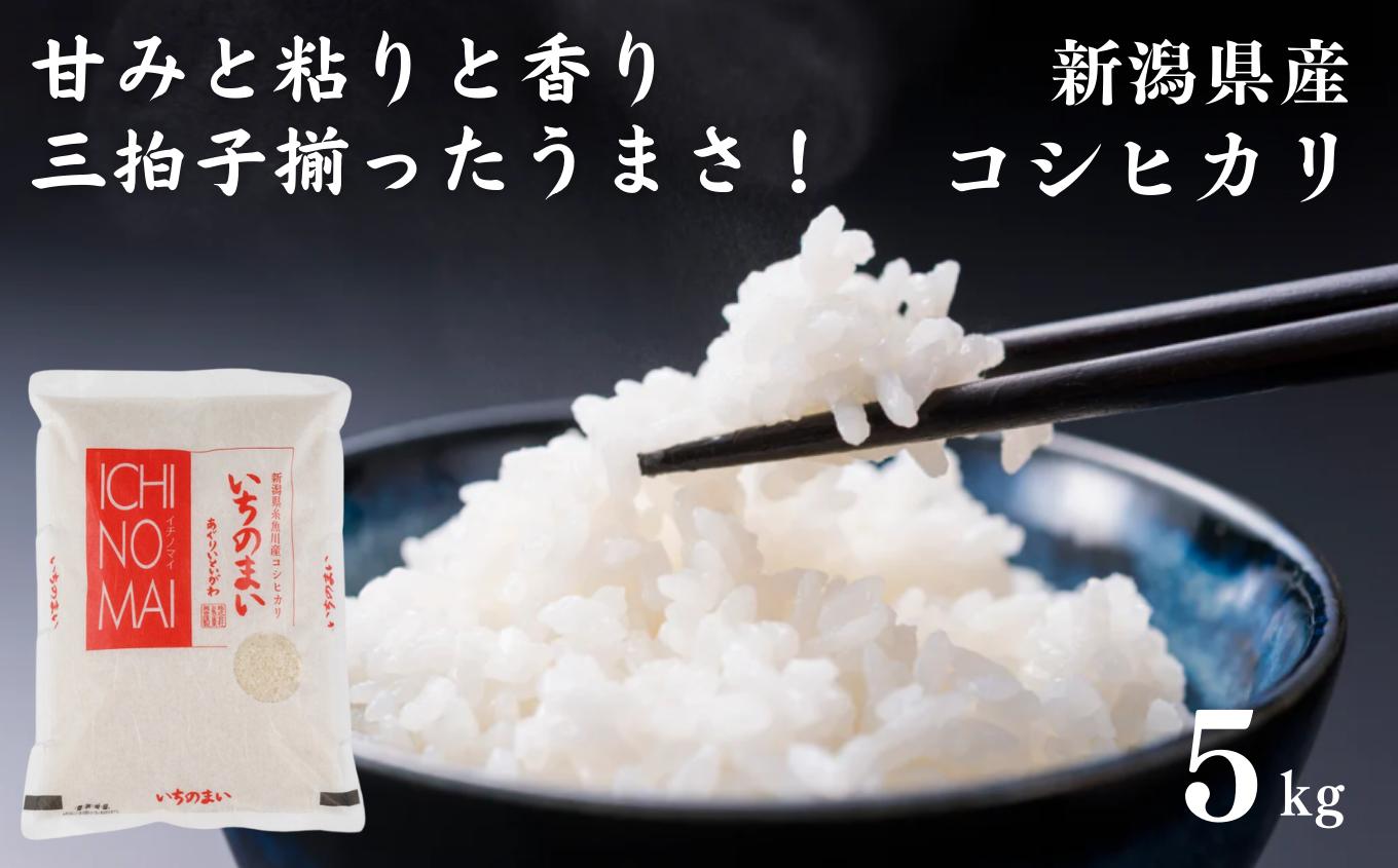 
令和6年産 新米 新潟県産コシヒカリ「いちのまい」5㎏ 米・食味鑑定士お墨付き 精米したてを発送 こしひかり 糸魚川 白米 2024年産【米 お米 コメ ブランド米 ご飯 ライス ふるさと納税米 お弁当 おにぎり 5キロ 精米 食品】
