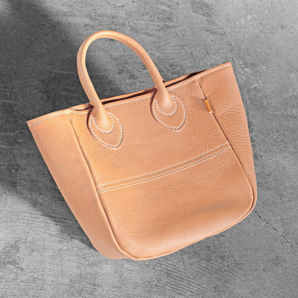 【ふるさと納税】栃木レザー使用｜ソフトな手触り 本革 小さめトートバッグ｜Tote bag 03 S｜タン｜minca（全6色）