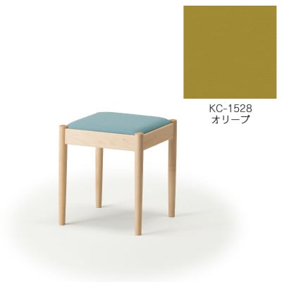 旭川家具 cosine　フォルクスツール メープル　KCオリーブ_03582【1493690】