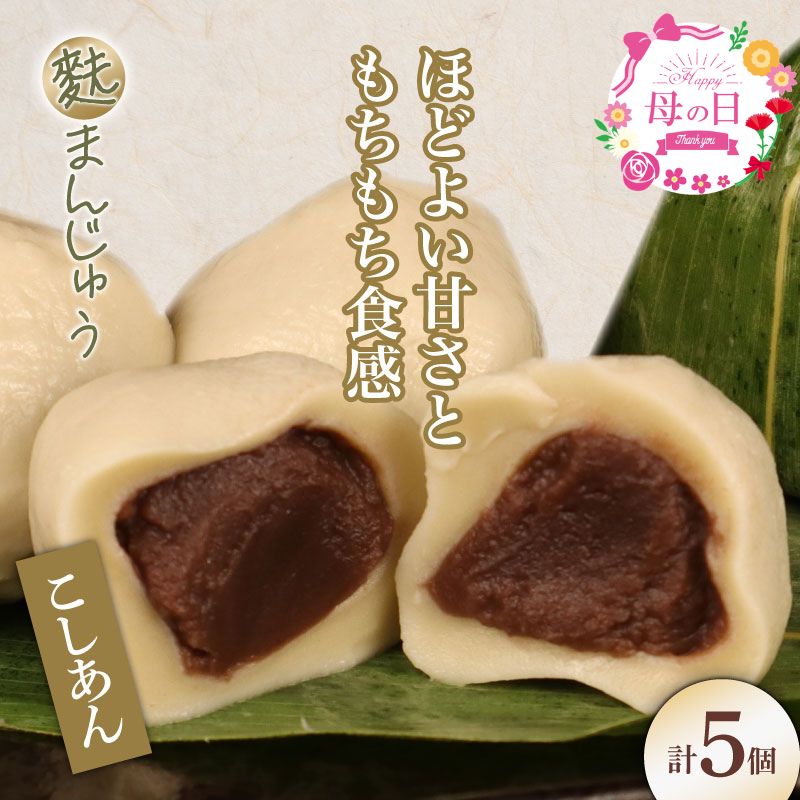 【ふるさと納税】 麩まんじゅう 5個 こしあん 冷凍 和菓子 あんこ 麩 まんじゅう お麩 宮村製麩所 菓子 生麩 麩屋 国産もち粉 和スイーツ 母の日 父の日 新潟県 新発田市 新潟 新発田 I58