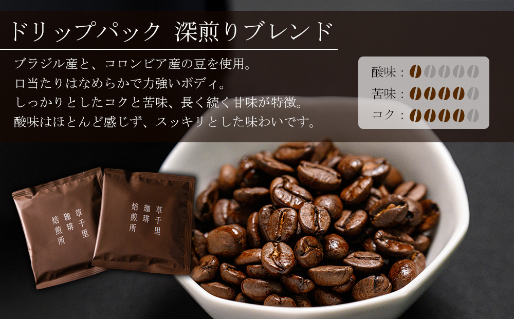 コーヒー 珈琲ギフトBOX ドリップパック 20パックセット (深煎り、浅煎り、計20パック) 草千里珈琲焙煎所 ミディアムボディ 深煎り 浅煎り コーヒー豆 ブラジル カフェ 阿蘇山 お試し ギフト