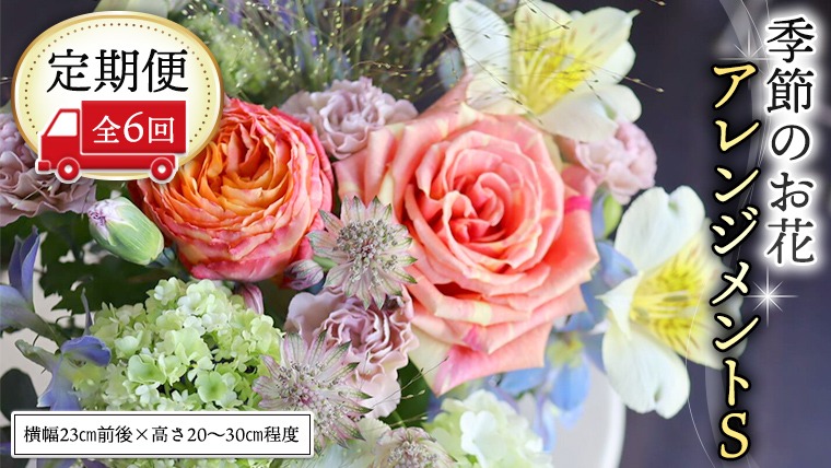 ≪定期便≫季節のお花アレンジメントS＊6回 アレンジメント 生花 [CT017ci]