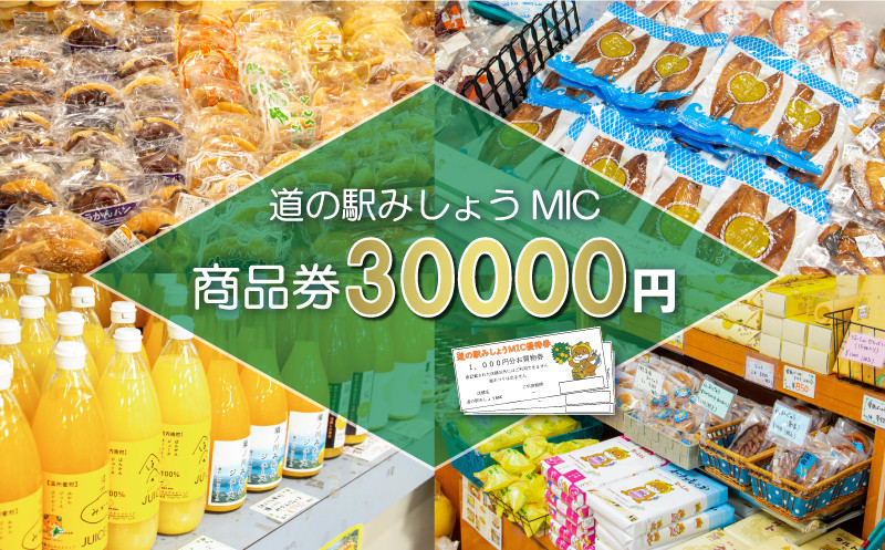 
            道の駅 商品券 30000円分 （ 1000円 × 30枚 ） お買い物券 利用券 チケット みかん 柑橘 mikan ミカン 魚貝類 鰹 かつお かつおのたたき 鯛 タイ 真鯛 牡蠣 ヒオウギ貝 サバ アジ 干物 南高梅 野菜 さつまいも 果物 くだもの フルーツ お米 藻塩 スイーツ じゃこ天 お土産 旅行 観光 トラベル ふるさと 感謝券 みしょう MIC （ みっく ） 愛南町 愛媛県
          