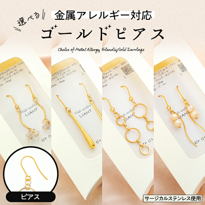 【ふるさと納税】選べる金属アレルギー対応ゴールド　ピアス　 アクセサリー 装飾品 小物 ファッションア ファッション小物 アイテム おしゃれ シンプル