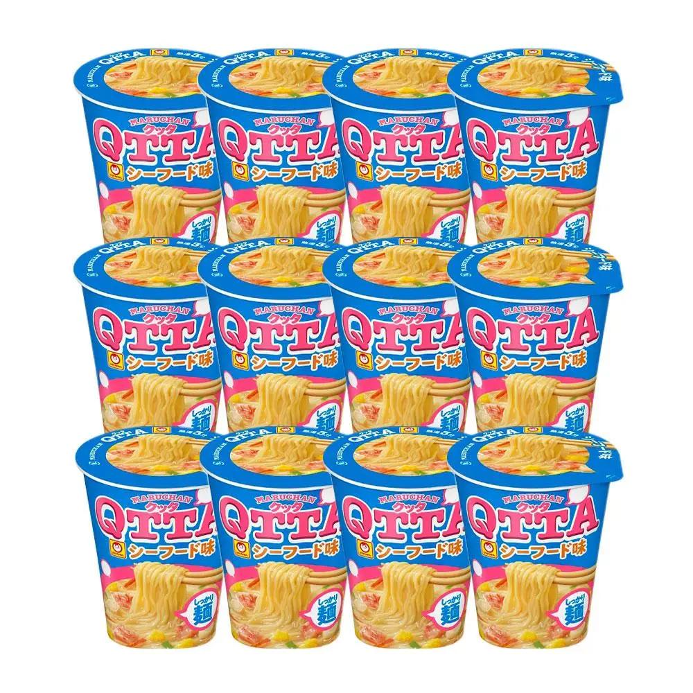マルちゃん 即席麺セット 【関西限定商品】だしのきいた 赤いきつねうどん ×1ケース（12個入り）と MARUCHAN QTTA ミルキーシーフード味 ×1ケース（12個入り）