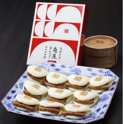 ふるさと納税 壱岐市 【岩崎本舗】長崎角煮まんじゅう 10個 箱入り(壱岐市) |  | 01