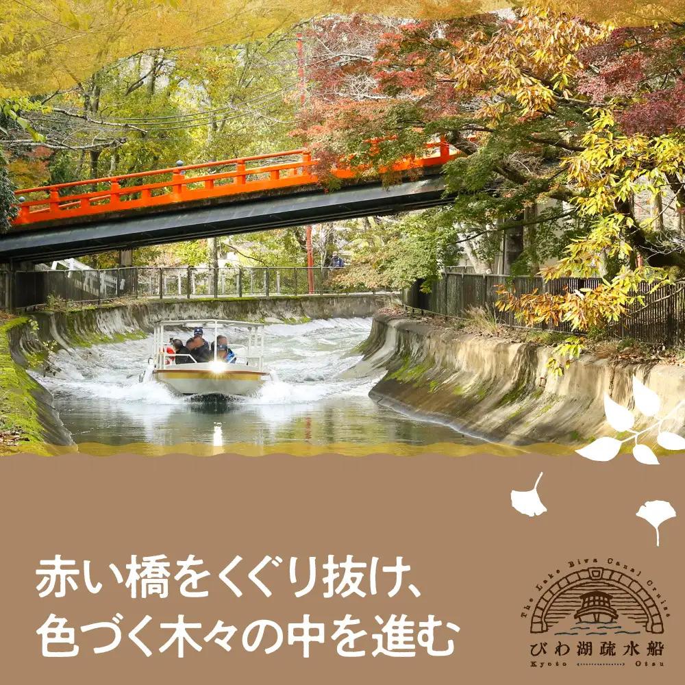 【びわ湖疏水船：三井寺便】秋シーズン先行予約権（２名様分の先行予約の権利）[ 京都 船 疏水 乗船券 専門ガイド 人気 おすすめ 遊覧 春秋 送料無料 ふるさと納税 ]
