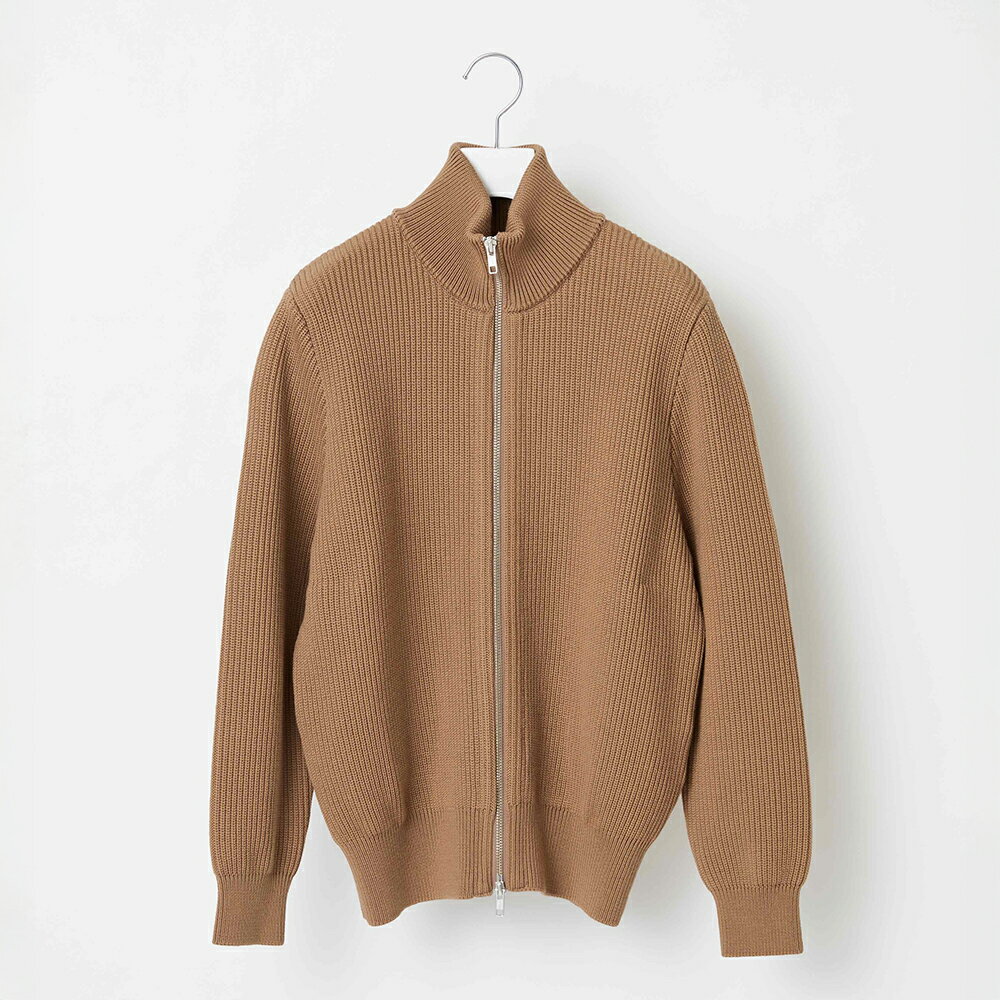 【ふるさと納税】 ≪順次発送≫ EX FINE WOOL RIB KNIT BLOUSON CAMEL キャメルドライバーズニット・ブルゾン 服 洋服 ユニセックス メンズ レディース ブランド 山形県 山辺町 送料無料 yt-ebxxc-sn ※沖縄・離島への配送不可