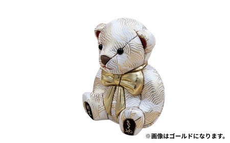 木目込み人形 朱鷺（とき）メキベア「企業向け周年祝バージョン」 レギュラー 名入れ 刺繍 お祝い プレゼント ときめきベア 【099S015】