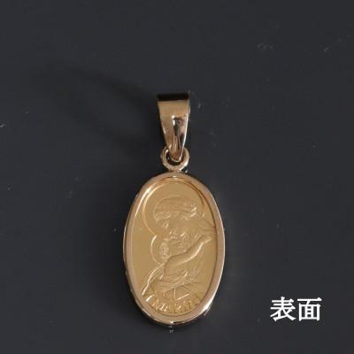 ふるさと納税 山梨市 K24純金マリア1gペンダントヘッド【オーバル】 |  | 01