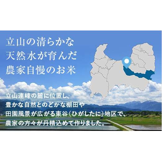 ＜定期便＞立山のちから米 コシヒカリ 各5kg ＜全6回＞ 計30kg 3ヶ月連続 5kg 定期便 定期配送 ちから米 こしひかり 銘柄米 ブランド米 国産 米 お米 日本米 ギフト 贈り物 備蓄 防
