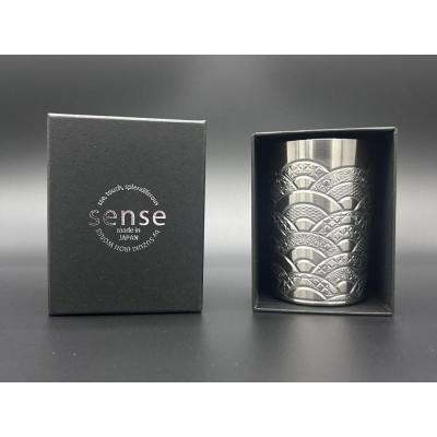 ふるさと納税 名古屋市 【扇】メタル切子〜小町〜 ―切子和柄ステンレスショートグラス― |  | 01