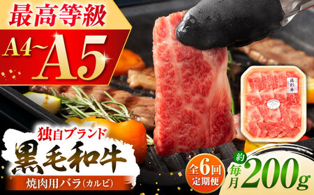 【全6回定期便】くまもと黒毛和牛「藤彩牛」バラ(カルビ)焼き肉用 1650 和牛 カルビ[BHAD028]