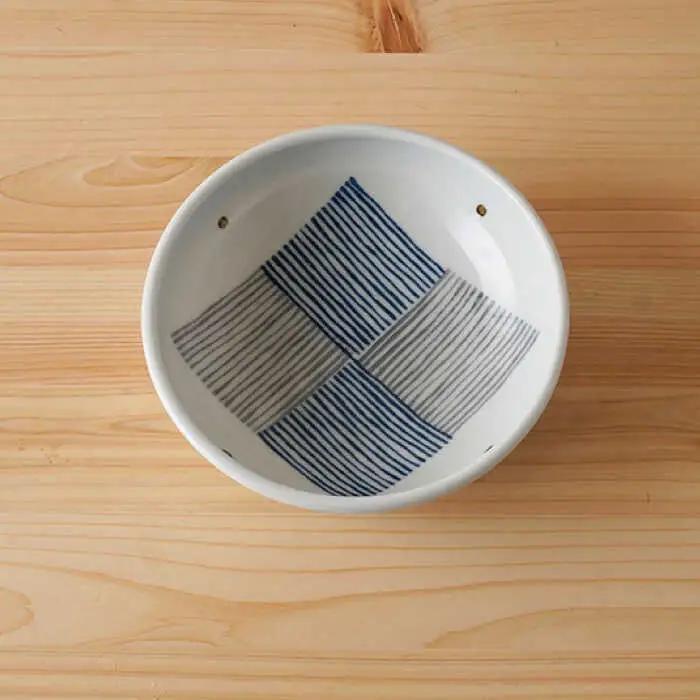 【波佐見焼】千段格子 玉渕 小鉢 5個セット 食器 皿 【陶もと】 [PE14]  波佐見焼