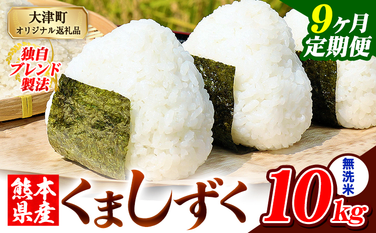 【9ヶ月定期便】熊本県産 ブレンド米 くましずく 無洗米 10kg《お申込み翌月から出荷》こめ ふるさとのうぜい コメ お米 おこめ
