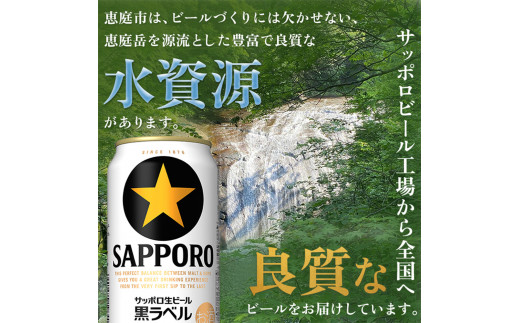 サッポロ　黒ラベル　192本（350ml×24本×8箱）