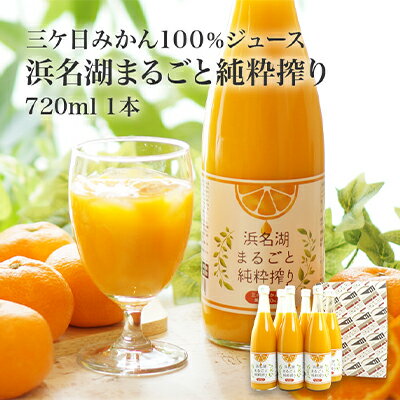 【ふるさと納税】三ヶ日みかんジュース「浜名湖まるごと純粋搾り」720ml 6本【静岡 三ヶ日 みかん ジュース】 果汁飲料 野菜飲料 三ケ日みかん 青島