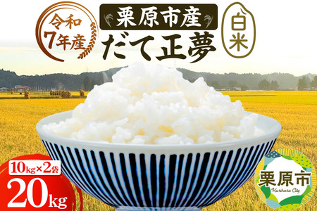 《令和7年産》【白米】栗原市産 だて正夢 20kg （10kg×2袋） 精米 ブランド米 黒澤農産 宮城県 栗原市