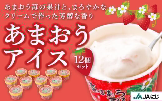 
            JAにじ あまおうアイス (85ml×12個) セット フルーツ ミルク スイーツ デザート
          