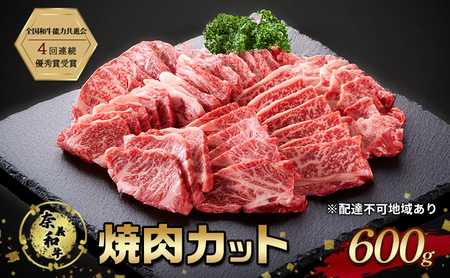 奈義和牛 焼肉カット 600g 肉 お肉 なぎビーフ  和牛