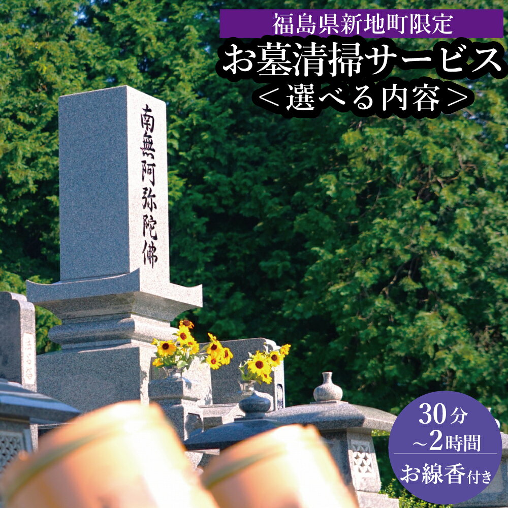 【ふるさと納税】福島県新地町限定　お墓清掃代行サービス 1回 | 墓守り お墓見守り 墓掃除 清掃作業 新地町 福島