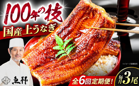 【6回定期便】国産上うなぎ蒲焼 3尾 約150g×3パック  [AVBH015]ウナギ 定期