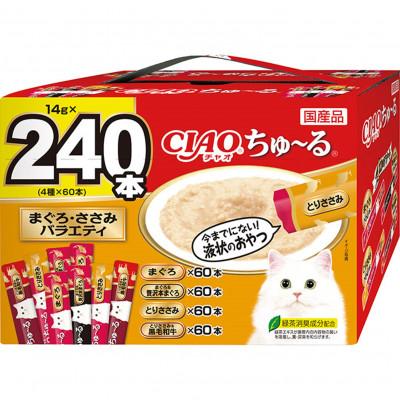 ふるさと納税 静岡市 いなば　猫・CIAOちゅ〜る　まぐろ・ささみバラエティ　(14g×240本)×2箱