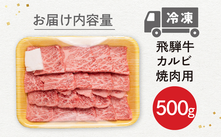 飛騨牛 カルビ焼肉 500g 冷凍 焼き肉 JAひだ 飛騨牛 [AH003]