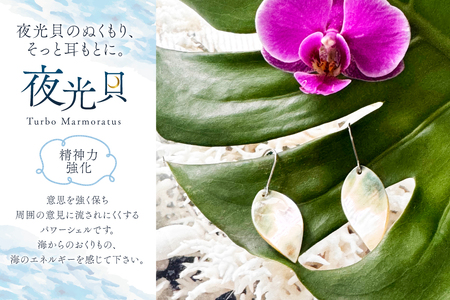 ピアス 夜光貝のピアス リーフ 1ペア [マリンハウスIEアイランド 沖縄県 伊江村 ie47bde370002] アクセサリー ジュエリー アクセ 両耳用ピアス 片耳用ピアス
