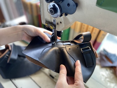 快適 !職人が作る レザースニーカー 白 × 茶 24cm  | 関口善大靴工房 くつ 革 職人 靴 レザー 本牛革 調布 ファッション スニーカー 東京都 ブラウン ホワイト