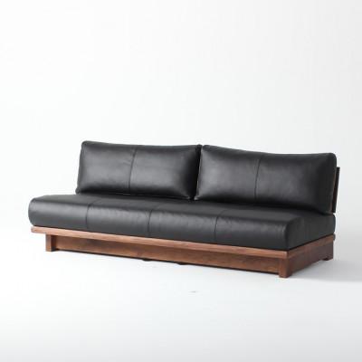 ふるさと納税 大川市 ウォールナット無垢の本革ソファ　ボールド200　大川家具 |  | 01