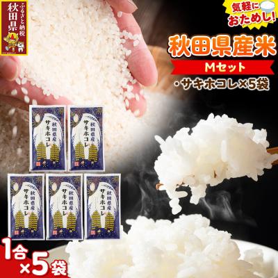 ふるさと納税 秋田県 米 秋田県産 【Mセット】秋田県産お米1合(150g)×5袋|25_kml-010501m