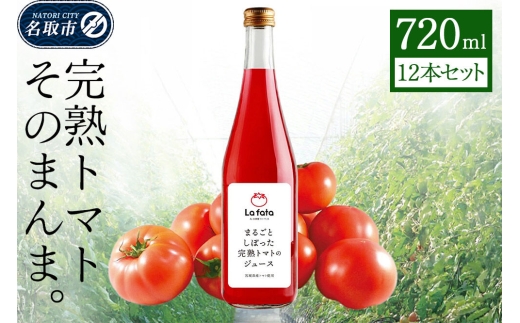 まるごとしぼった完熟トマトのジュース 720ml×12本 トマトジュース トマト 野菜飲料 野菜ジュース