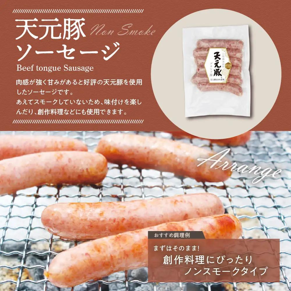 米沢/天元豚ソーセージ・ロースハム・ ベーコン・米沢牛燻し セット  国産 詰合せ 和牛 牛肉 ブランド牛 送料無料 山形県 米沢市